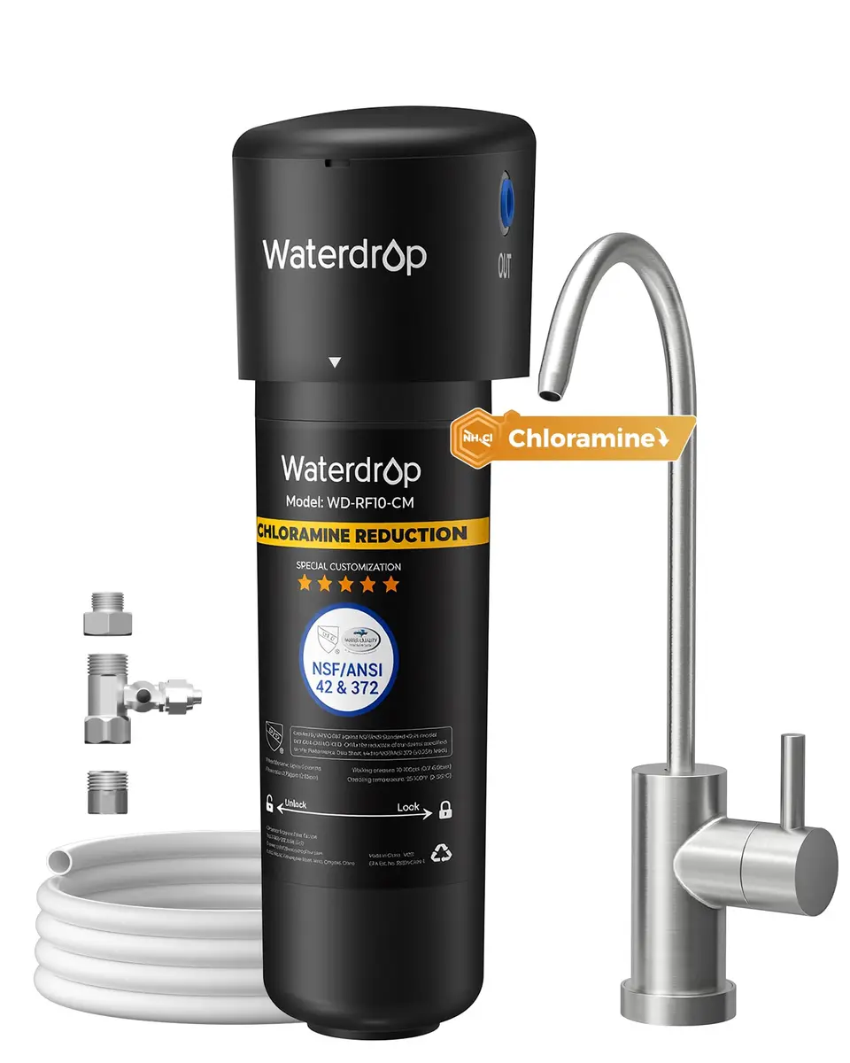 Waterdrop 10UB-CM Under Sink Water Filter System 950 Gallons (3596 Litres) | NSF/ANSI 42 Certified Chloramine Reduction - main product image