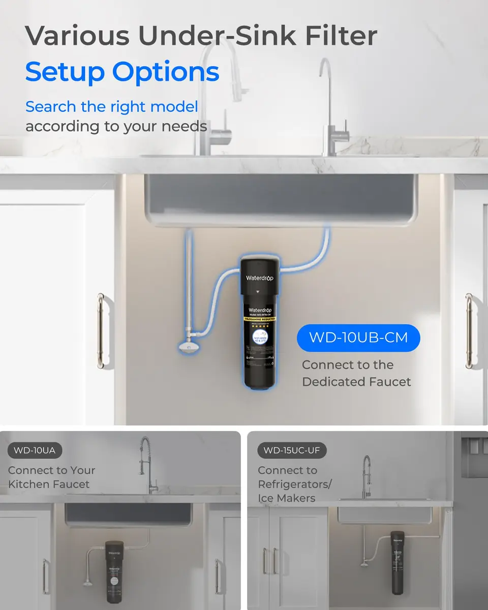 Waterdrop 10UB-CM Under Sink Water Filter System 950 Gallons (3596 Litres) | NSF/ANSI 42 Certified Chloramine Reduction - view 9
