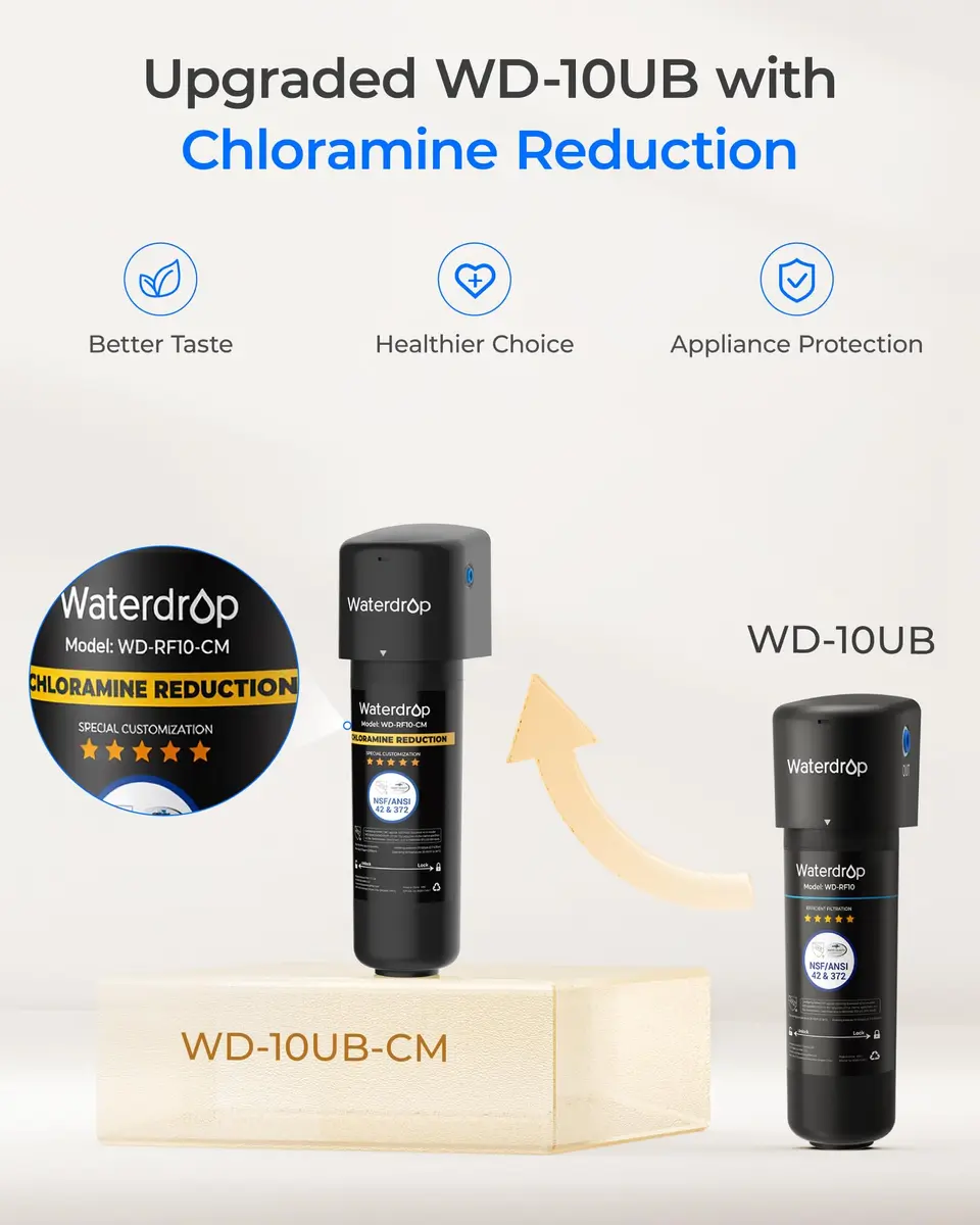 Waterdrop 10UB-CM Under Sink Water Filter System 950 Gallons (3596 Litres) | NSF/ANSI 42 Certified Chloramine Reduction - view 4