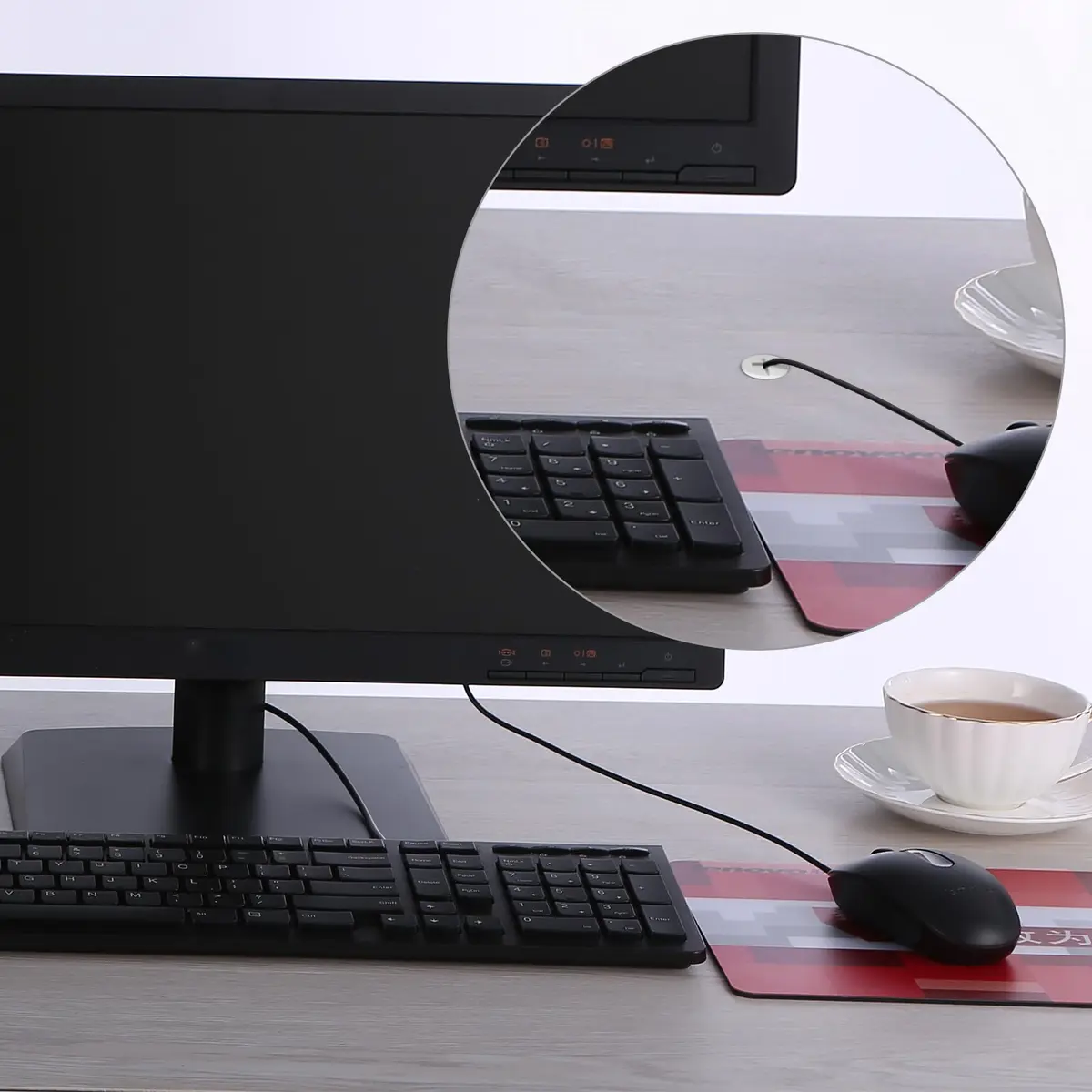 KITANIS Desk Grommet 3/4 Inch Silicone Cable Hole Cover | Durable, Easy Install, Wire Management - view 7