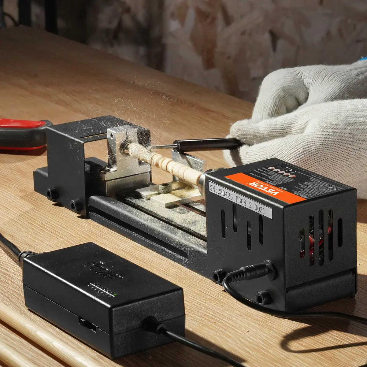 VEVOR Mini Lathe Machine 2.76 in x 6.3 in | 7 Speeds for DIY Woodworking, 96W, 24VDC, Portable & Stable (70-120c) - view 8