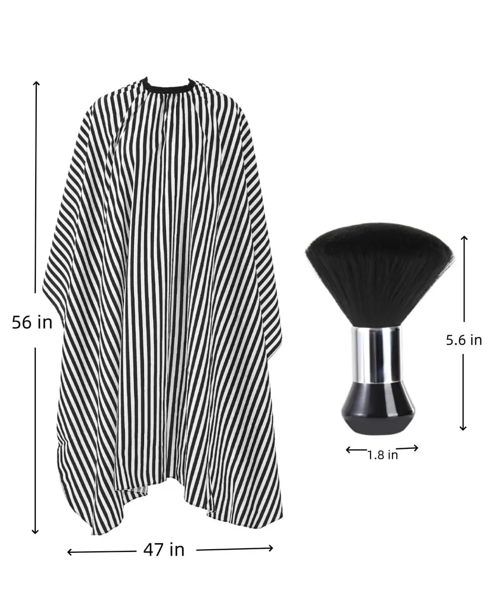 YELEGAI Large Hair Cutting Cape with Neck Duster Brush | Water-Repellent Polyester, Unisex, 47x56 inches - view 2