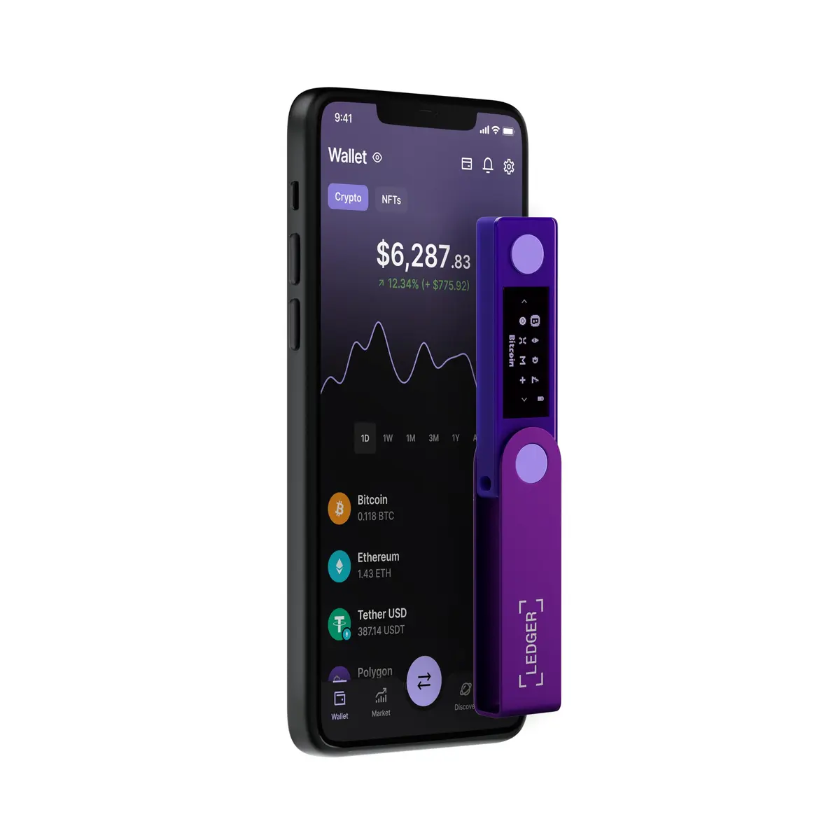 Ledger Nano X Crypto Wallet with Bluetooth | Secure Offline Management of 15,000+ Coins - view 5