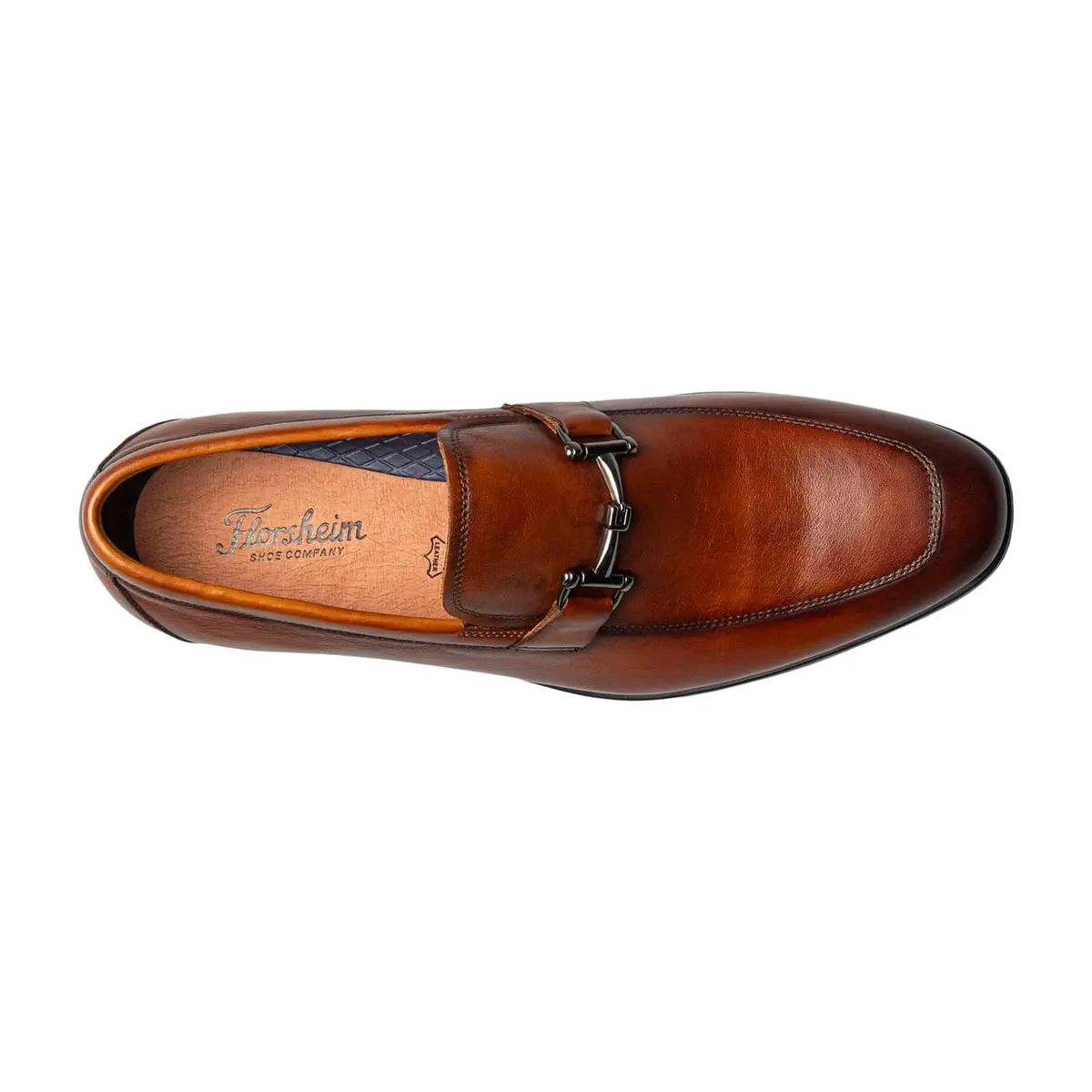 Florsheim Zaffiro Moc Toe Bit Loafer Men's Slip On, 11.5 D(M) US, Cognac | Classic Leather Loafer with Cushioned Footbed - view 7
