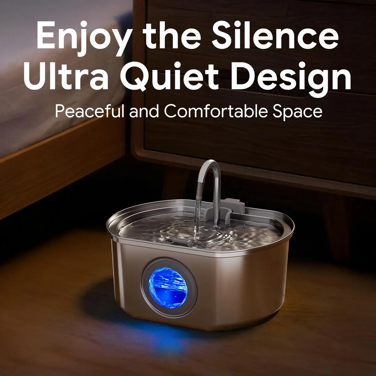 Neareal Cat Water Fountain Stainless Steel 3.2L | Quiet, Durable & Easy to Refill - view 4