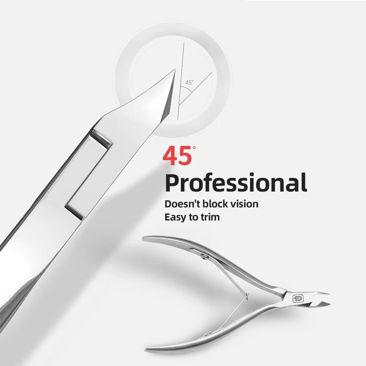 Gubonwer Cuticle Nippers 3/4 Jaw | Ultra-Sharp Stainless Steel Pedicure & Manicure Tool - view 4