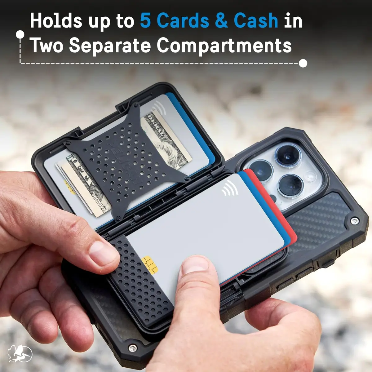 Pelican MagSafe Wallet with RFID Blocking for Cards and Cash - Black | Shields Your Cards from Digital Threats - view 4