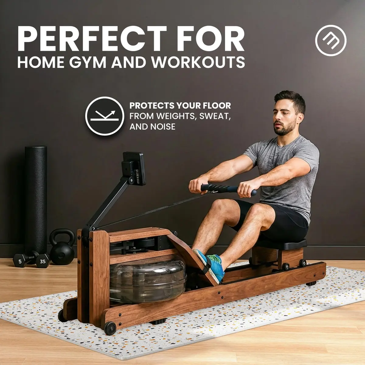 BeMaxx Gym Mats Set - EVA Interlocking Foam Floor Tiles 18 pcs | Anti-Fatigue Workout Mat Puzzle - view 6