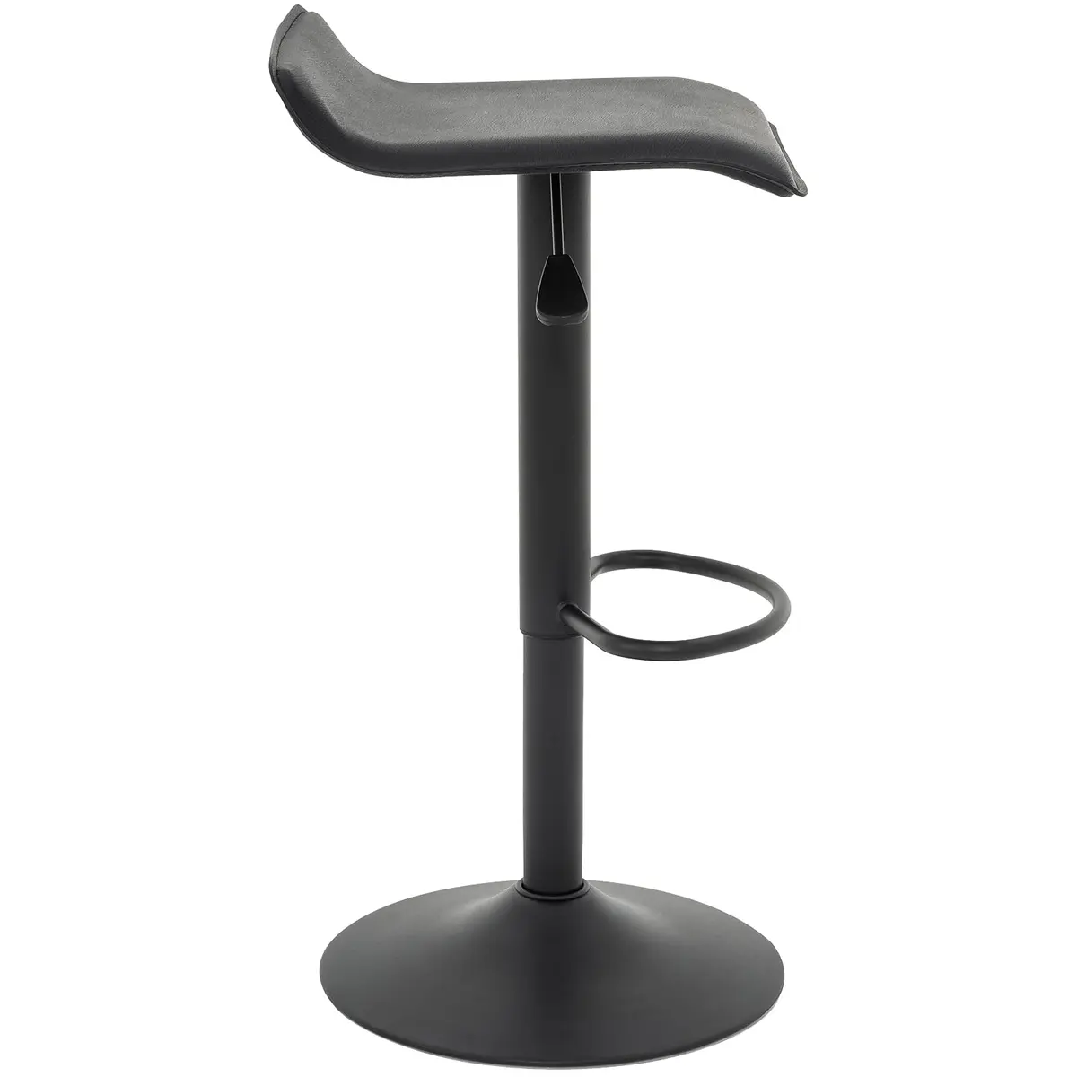 Vogue Furniture Direct PU Leather Adjustable Swivel Backless Bar Stools Set of 2 | Modern, 24-31.5 inch, Black - view 9