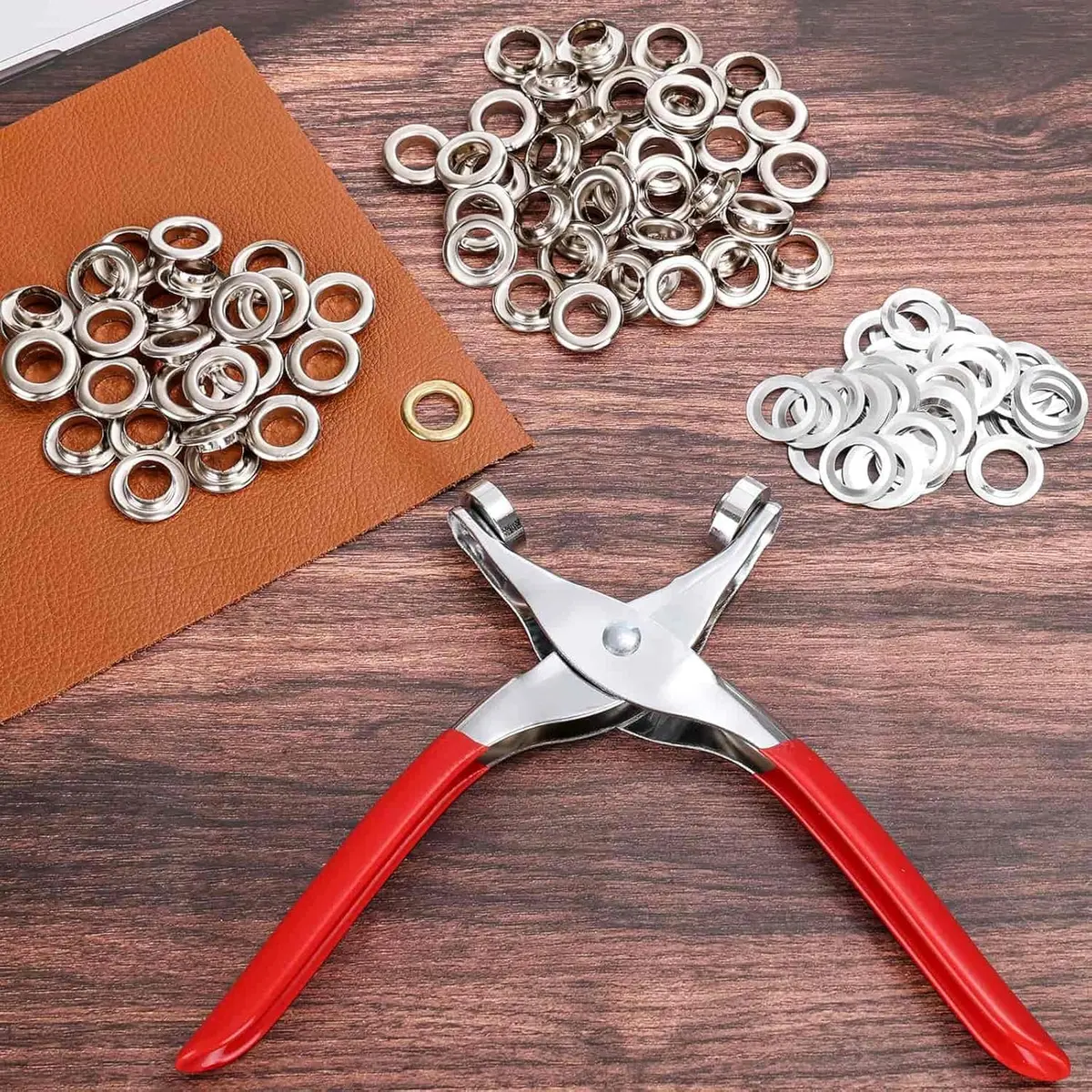 PAXCOO Grommet Tool Kit 12mm 1/2 Inch | Light Duty Decorative Grommets for Leather & Crafts - view 5