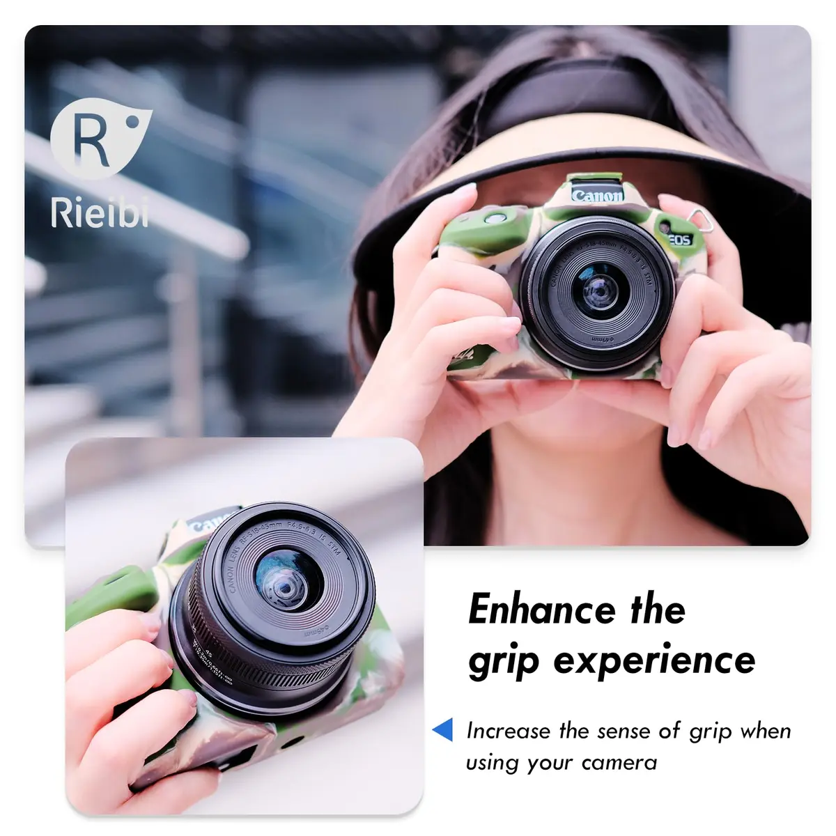Rieibi EOS R50 Camera Case for Canon EOS R50 | Soft Silicone Protective Body Skin with Enhanced Grip & Precise Cutouts - view 7