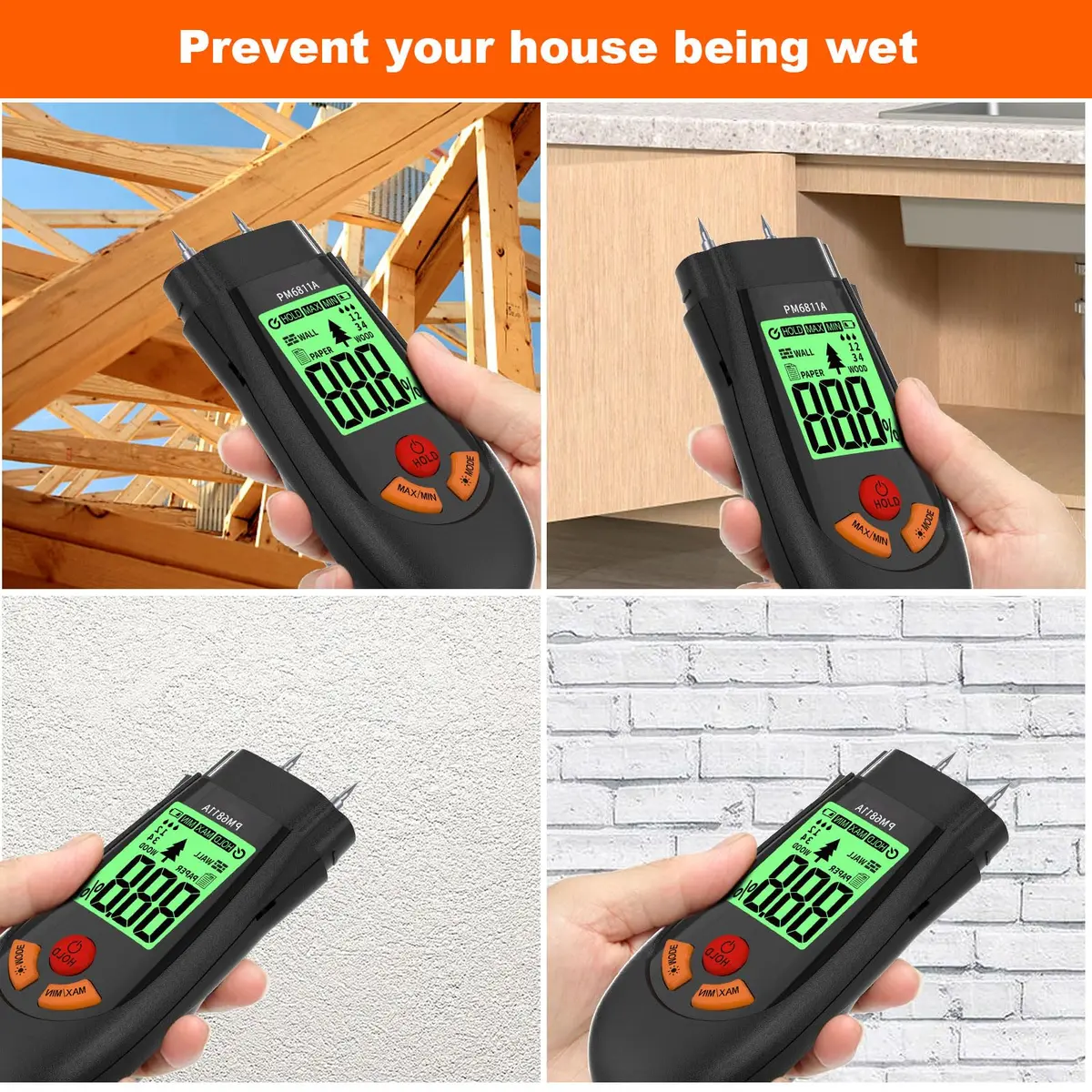 coczow Wood Moisture Meter 136mm x 54mm x 28mm | Accurate, Portable & Fast for Wood & Walls - view 4