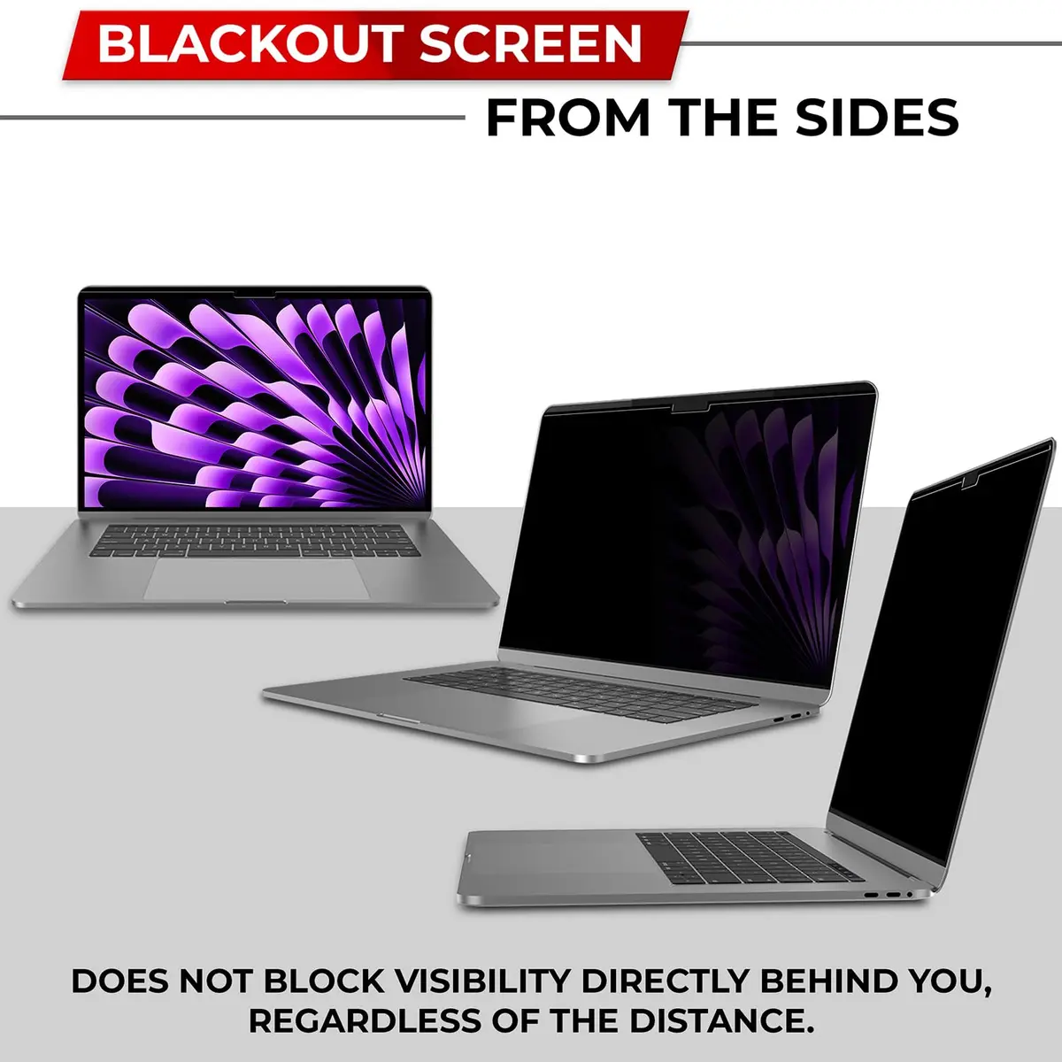 SightPro Magnetic Privacy Screen for MacBook Air 15 Inch (2023-2026 M2-M5) | Black, Dual Finish, Anti-Glare - view 4