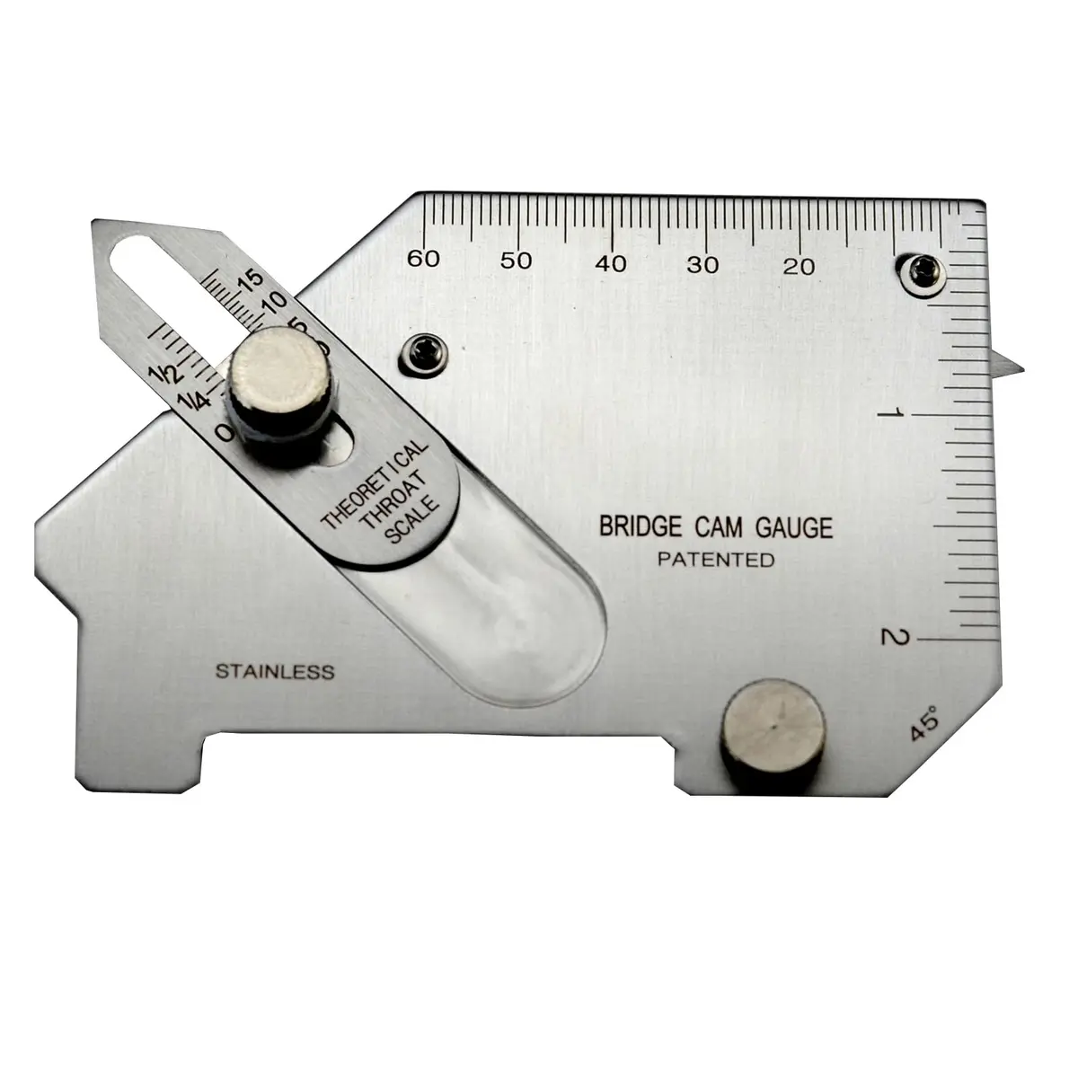RIVERWELD Bridge Cam Gauge Welding Inspection Depth of Undercut 50mm (2") | Measures Weld Undercut, Pitting, Fillet Size & Misalignment - main product image