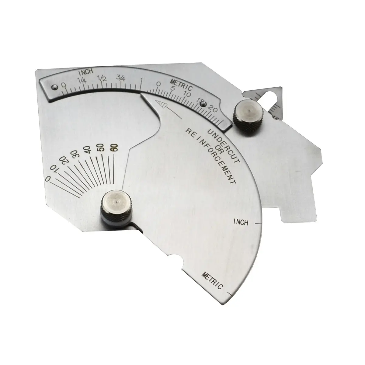 RIVERWELD Bridge Cam Gauge Welding Inspection Depth of Undercut 50mm (2") | Measures Weld Undercut, Pitting, Fillet Size & Misalignment - view 2