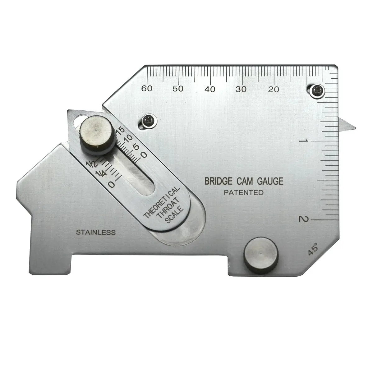 RIVERWELD Bridge Cam Gauge Welding Inspection Depth of Undercut 50mm (2") | Measures Weld Undercut, Pitting, Fillet Size & Misalignment - view 3