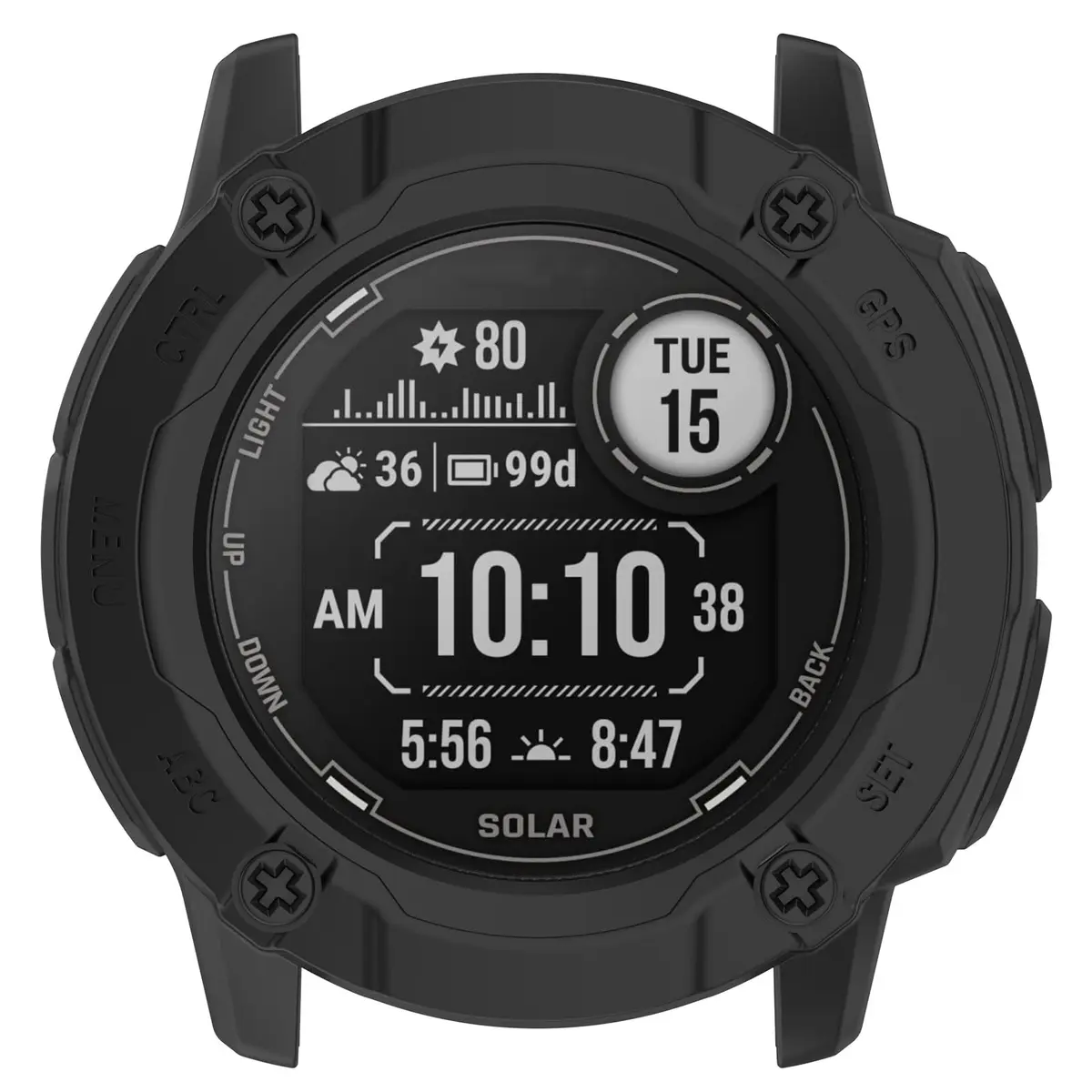 TenCloud 3 Pack Instinct 2X Watch Case | Compatible with Garmin Instinct 2X/2X Solar Tactical Edition, Black - view 5