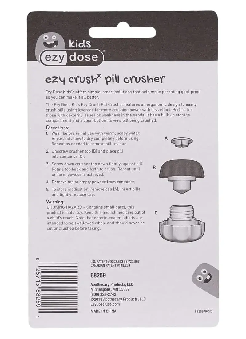 EZY DOSE Large Black Pill Crusher & Tablet Grinder with Storage Compartment | Arthritis Foundation-Endorsed - view 5