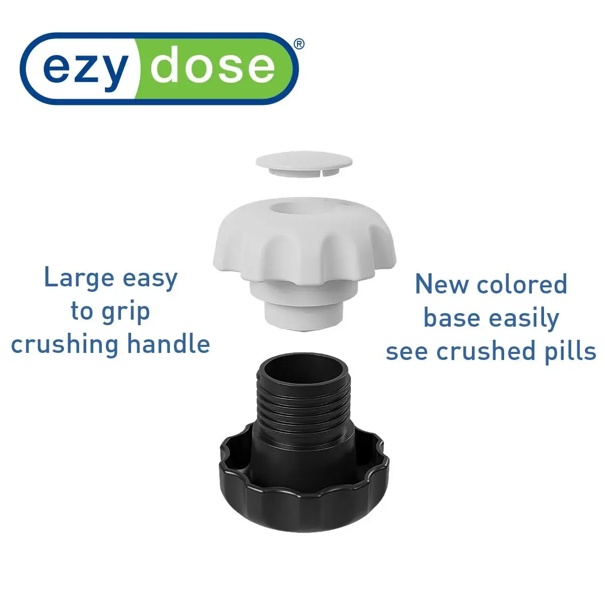 EZY DOSE Large Black Pill Crusher & Tablet Grinder with Storage Compartment | Arthritis Foundation-Endorsed - view 2
