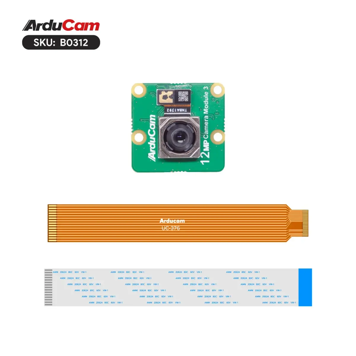 Arducam Raspberry Pi Camera Module 3 12MP IMX708 Autofocus Pi Cam V3 with 15-22pin FFC Cable - view 8