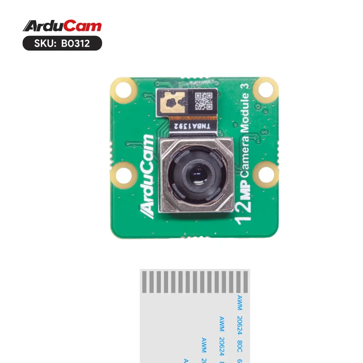Arducam Raspberry Pi Camera Module 3 12MP IMX708 Autofocus Pi Cam V3 with 15-22pin FFC Cable - view 3