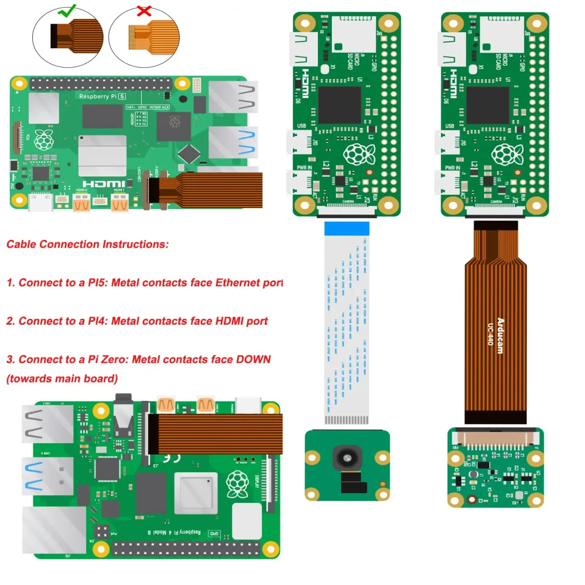 Arducam Raspberry Pi Camera Module 3 12MP IMX708 Autofocus Pi Cam V3 with 15-22pin FFC Cable - view 4