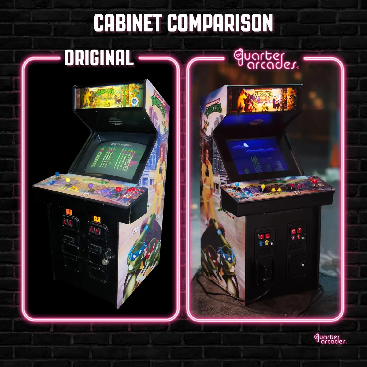 quarter arcades Teenage Mutant Ninja Turtles 1/4 Scale Mini Arcade | Authentic Konami Replica, 17" tall, Collectible - view 3