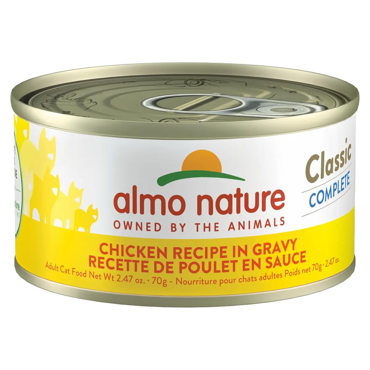 almo nature Classic Complete - Wet Cat Food - Chicken Recipe in Gravy - Grain Free, GMO Free, No Artificial Colors and Flavors, 2.47oz (Pack of 12) - view 7