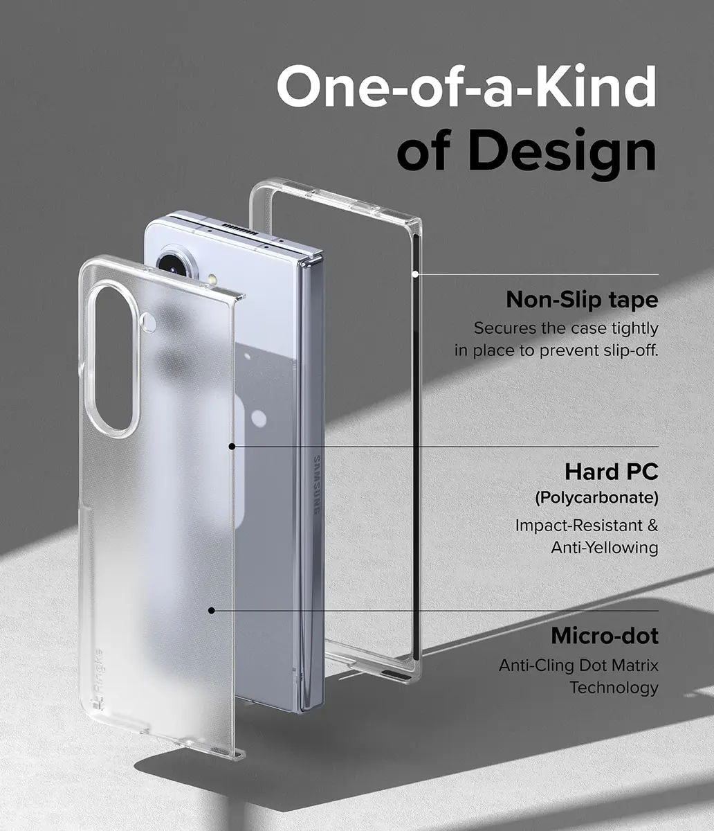 Ringke Cellular Phone Case for Samsung Galaxy Z Fold 5 | Slim Matte Clear - view 5