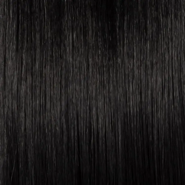 Hair u wear Kim Kimble Kiara Chic Modern Chin-Length Bob Wig Average Cap MC1 Caviar | Trendy, Heat-Friendly Synthetic, Realistic Monofilament Part - view 2