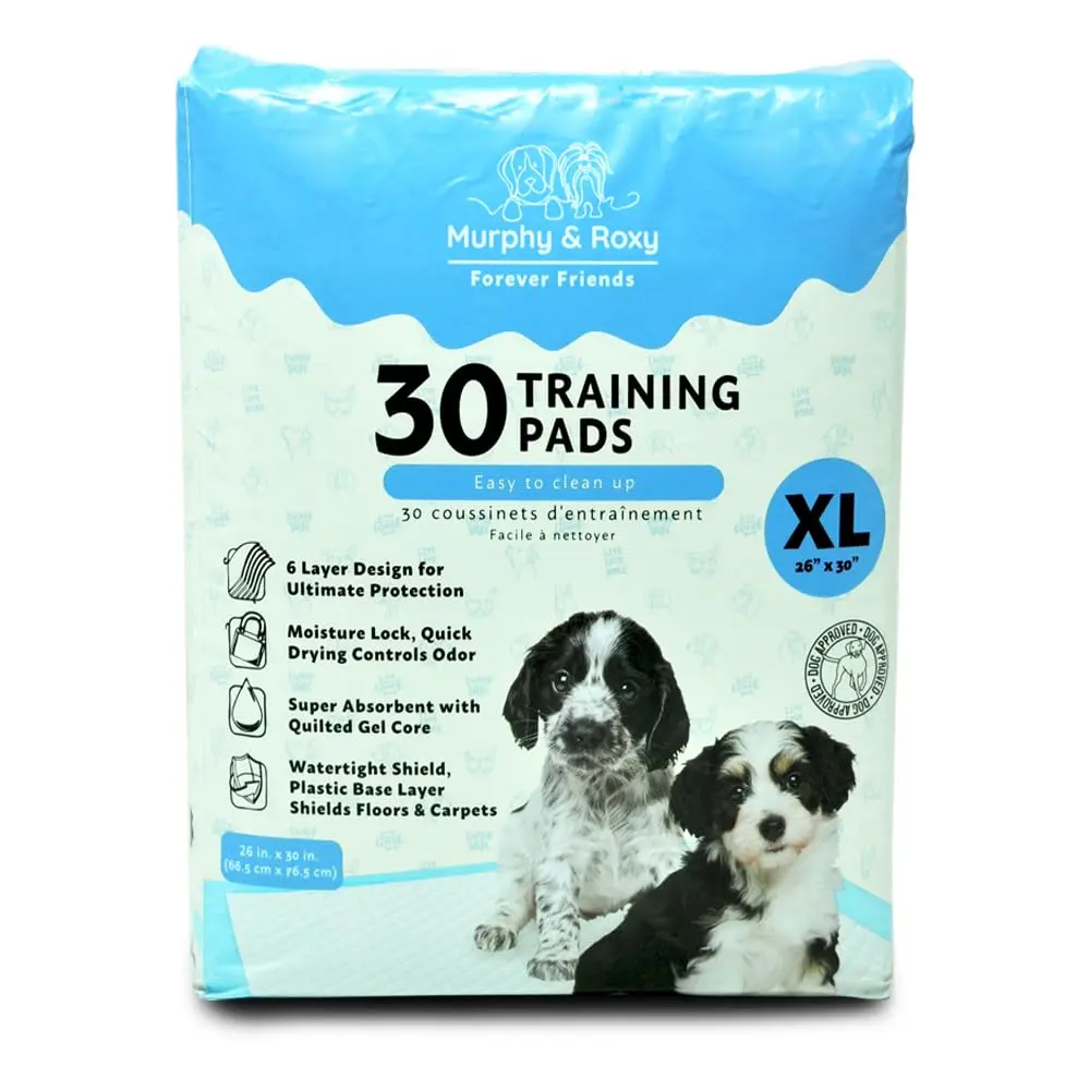 Murphy & Roxy Unscented Pet Training Pads Extra Large 26x30 Inches | Super-Absorbent with Gel Core & Odor Control - main product image