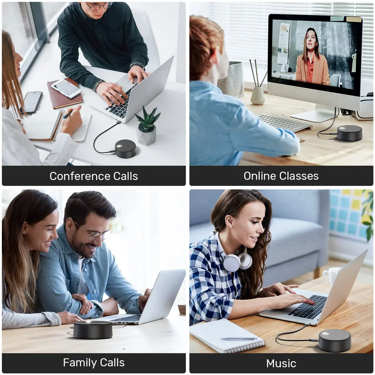 ROFALL USB Computer Speakers with Microphone, 2.5cm (1 inch) Woofer, 3W | Clear Voice Pickup for Calls & Meetings - view 6