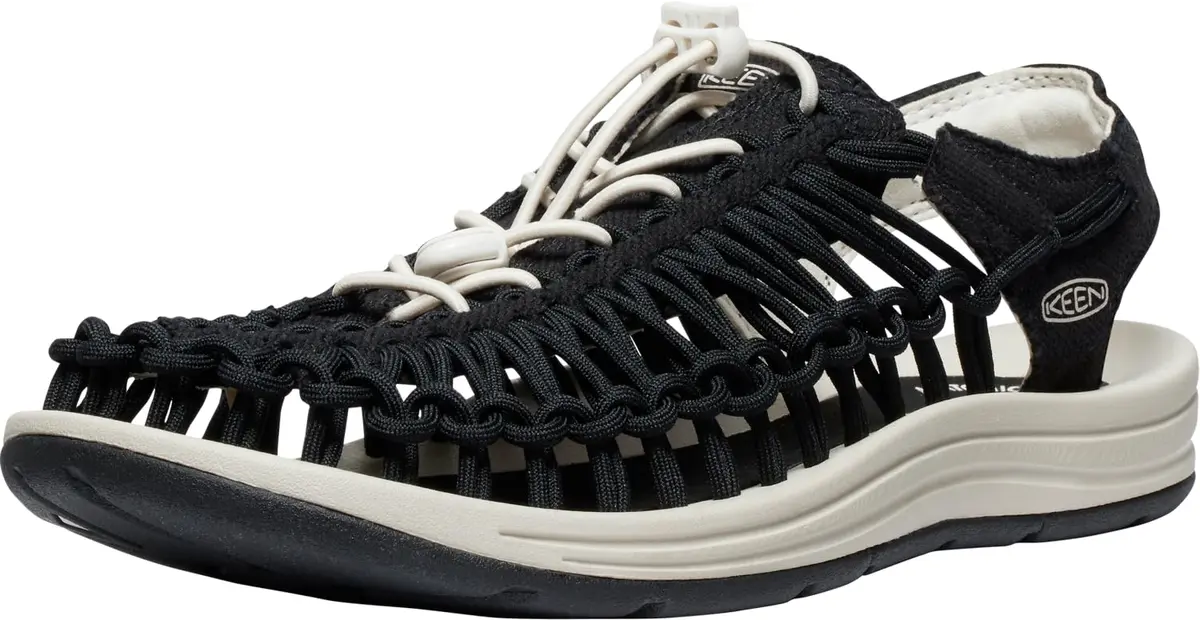 KEEN Uneek Canvas Black/Birch 11 D (M) | Casual Open Air Sneaker for Men - main product image