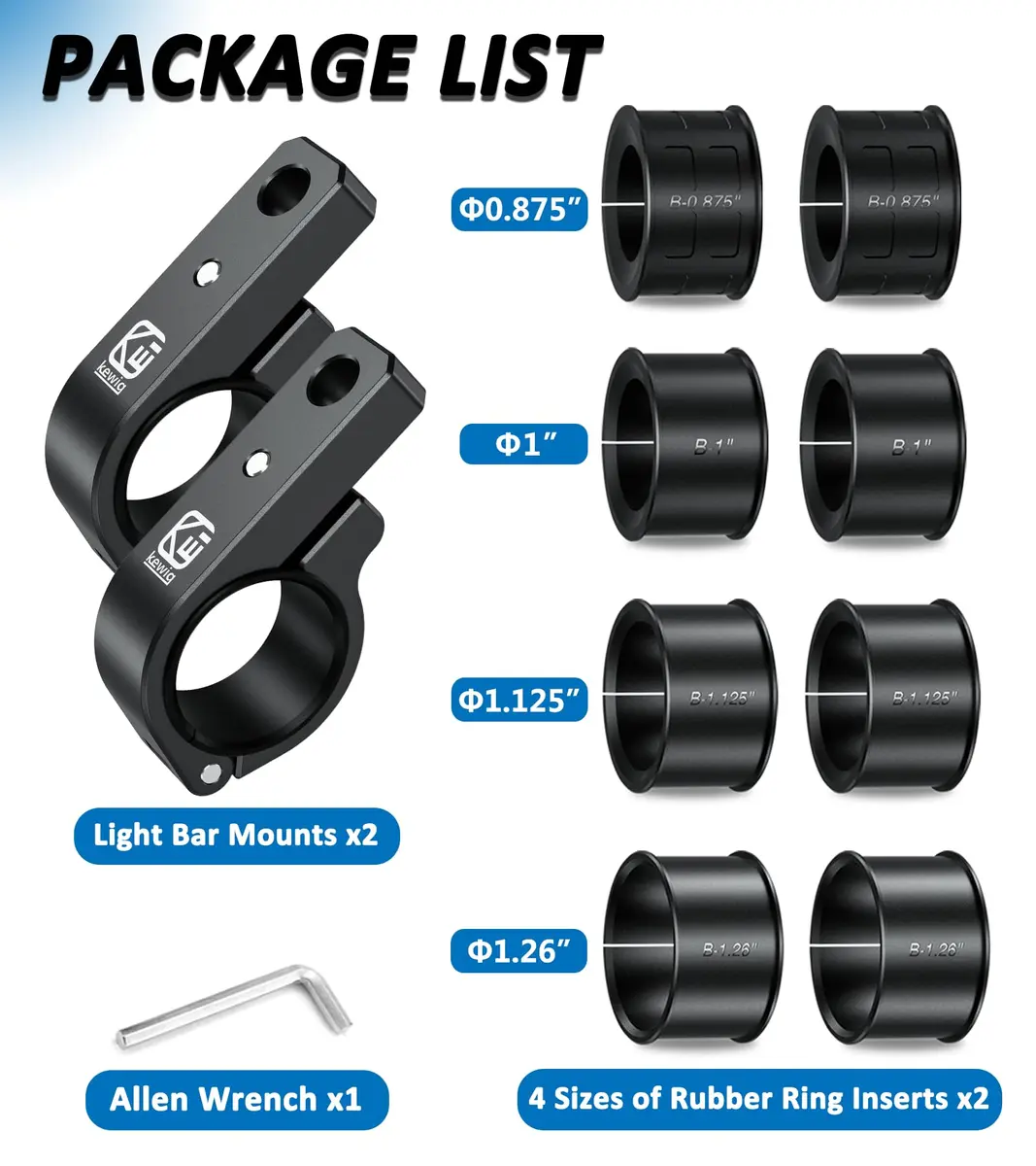 VAZESWIN 2PCS Aluminum Alloy Light Bar Mounts | Heavy-Duty Roll Cage Brackets for Vehicles - view 8