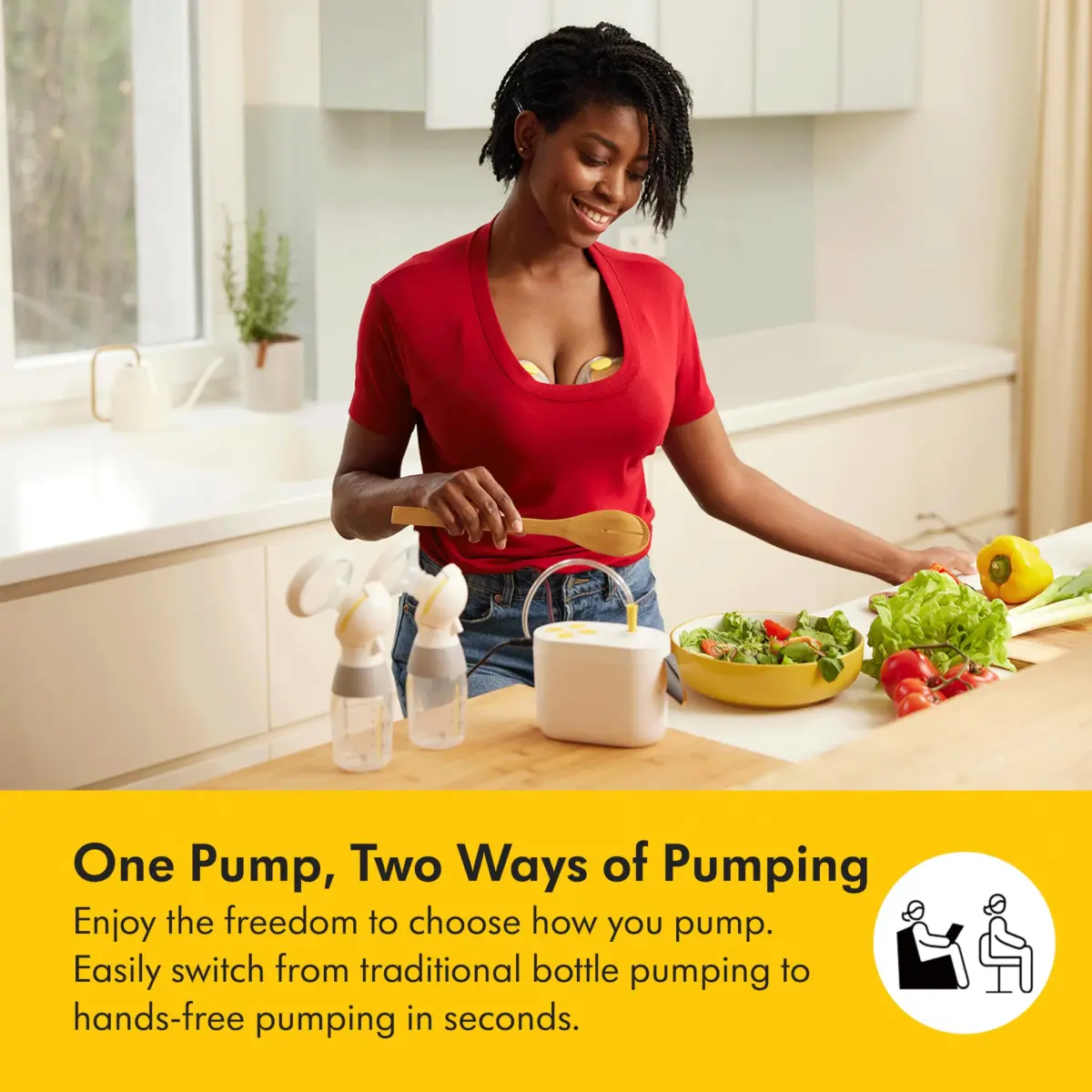 Medela Hands-Free Collection Cups 5 oz (150 ml) | 2-Piece Set for Freestyle Flex, Pump in Style, Swing Maxi - view 6