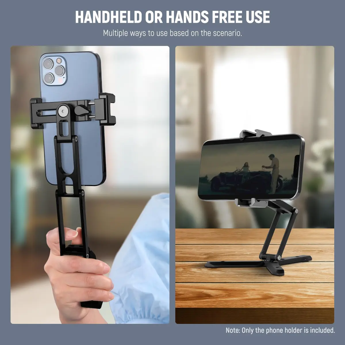 NEEWER SP-04 Metal Smartphone Tripod Mount with Cold Shoes & Handheld Grip, 18cm (7.1") Extended Height | Stable Vlogging & Streaming Accessory - view 4