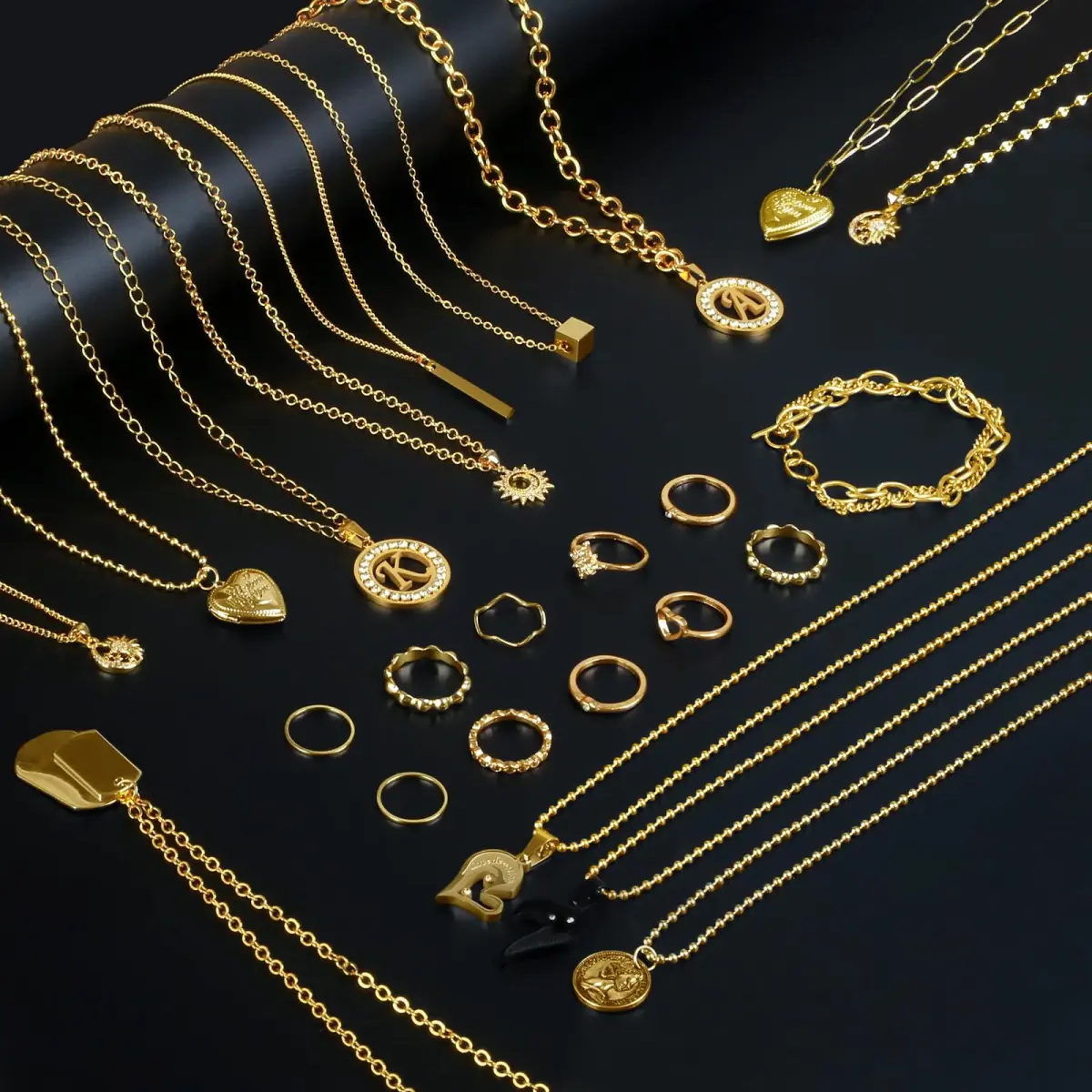 Ecoofor Gold Necklace Chains for Jewelry Making, 95.1 ft (28.98 m) 12 Rolls with Jump Rings & Clasps | DIY Jewelry Craft Kit - view 5
