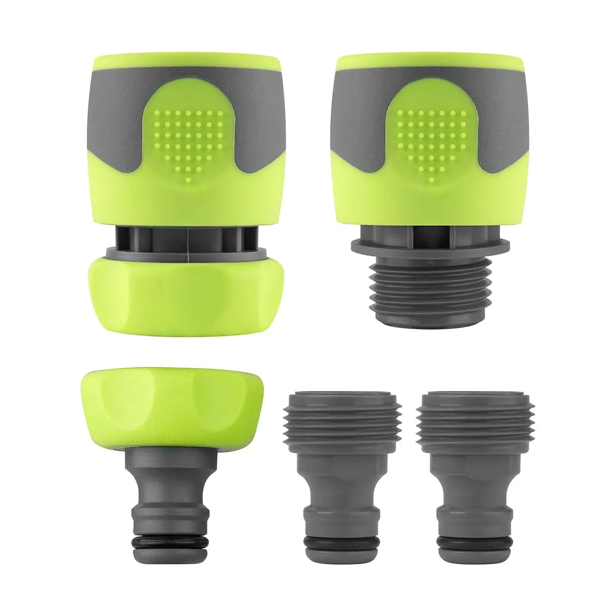 Flexzilla Garden Hose Quick-Connect Fittings 3/4 inch | Water-tight, Flow-Stop Coupler, Green - main product image
