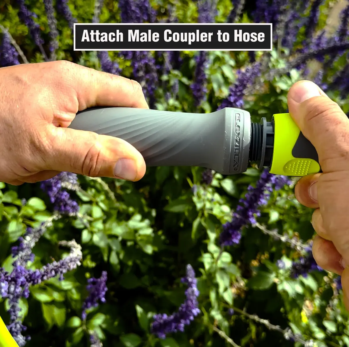 Flexzilla Garden Hose Quick-Connect Fittings 3/4 inch | Water-tight, Flow-Stop Coupler, Green - view 5