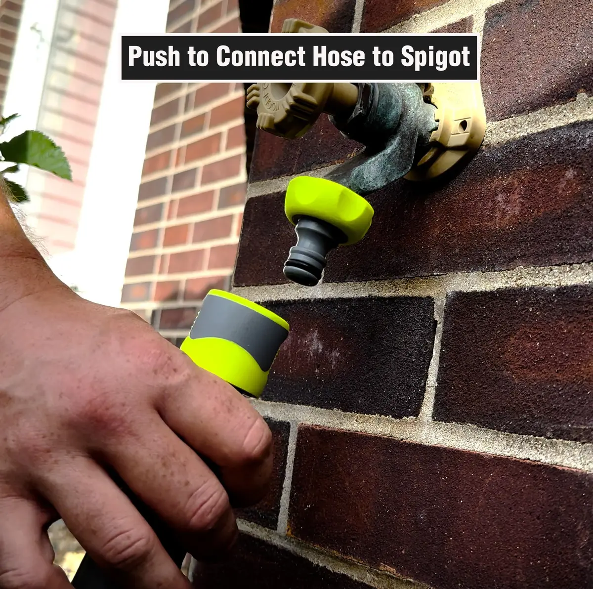 Flexzilla Garden Hose Quick-Connect Fittings 3/4 inch | Water-tight, Flow-Stop Coupler, Green - view 7