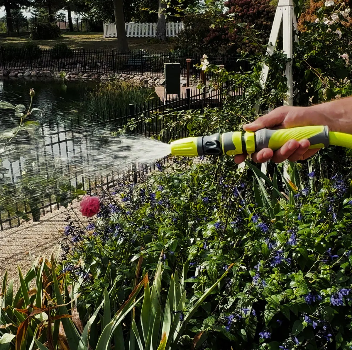 Flexzilla Garden Hose Quick-Connect Fittings 3/4 inch | Water-tight, Flow-Stop Coupler, Green - view 3