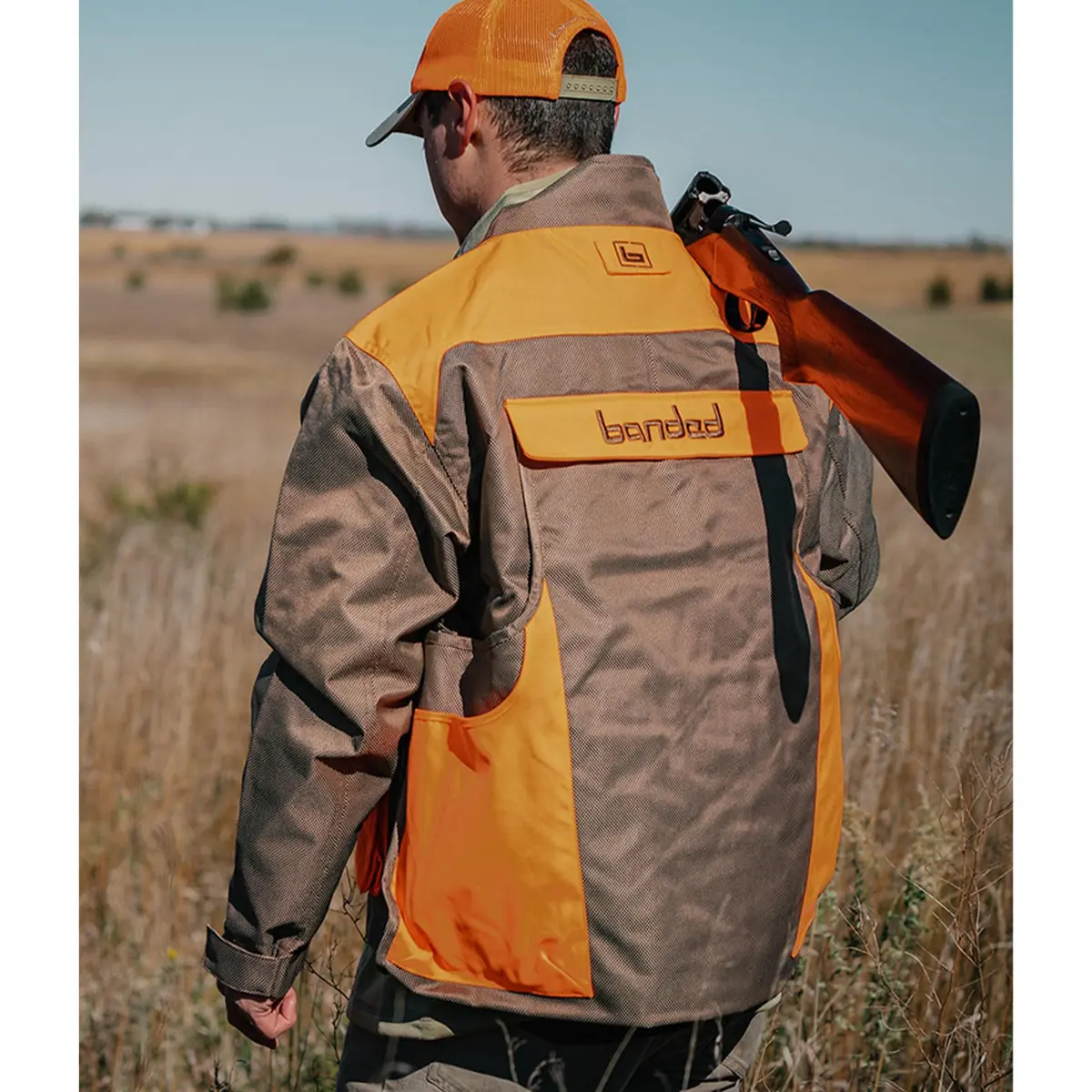 Banded Men's Big Stone 3.0 Oxford Jacket | Durable Uninsulated Hunting Coat in Blaze 3X-Large - view 2