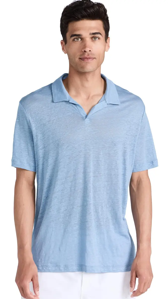 Onia Shaun Linen Polo XXL | Lightweight 100% Linen for Warm Weather - main product image