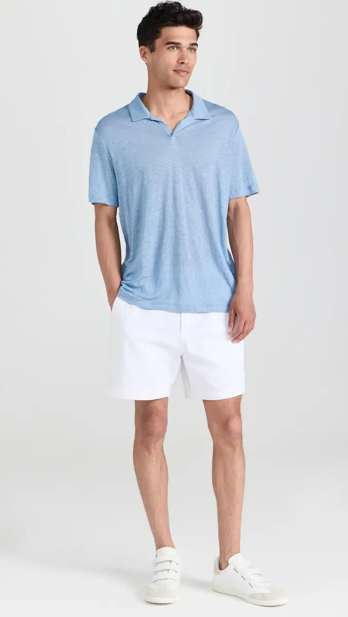 Onia Shaun Linen Polo XXL | Lightweight 100% Linen for Warm Weather - view 5