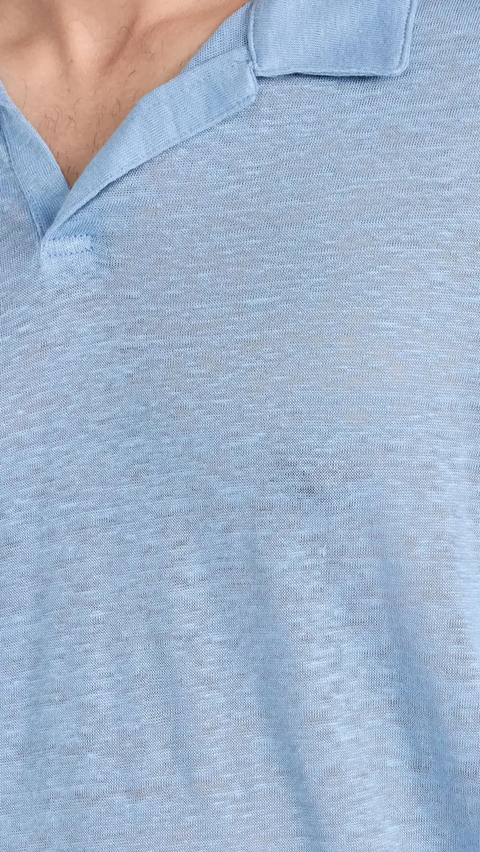 Onia Shaun Linen Polo XXL | Lightweight 100% Linen for Warm Weather - view 6