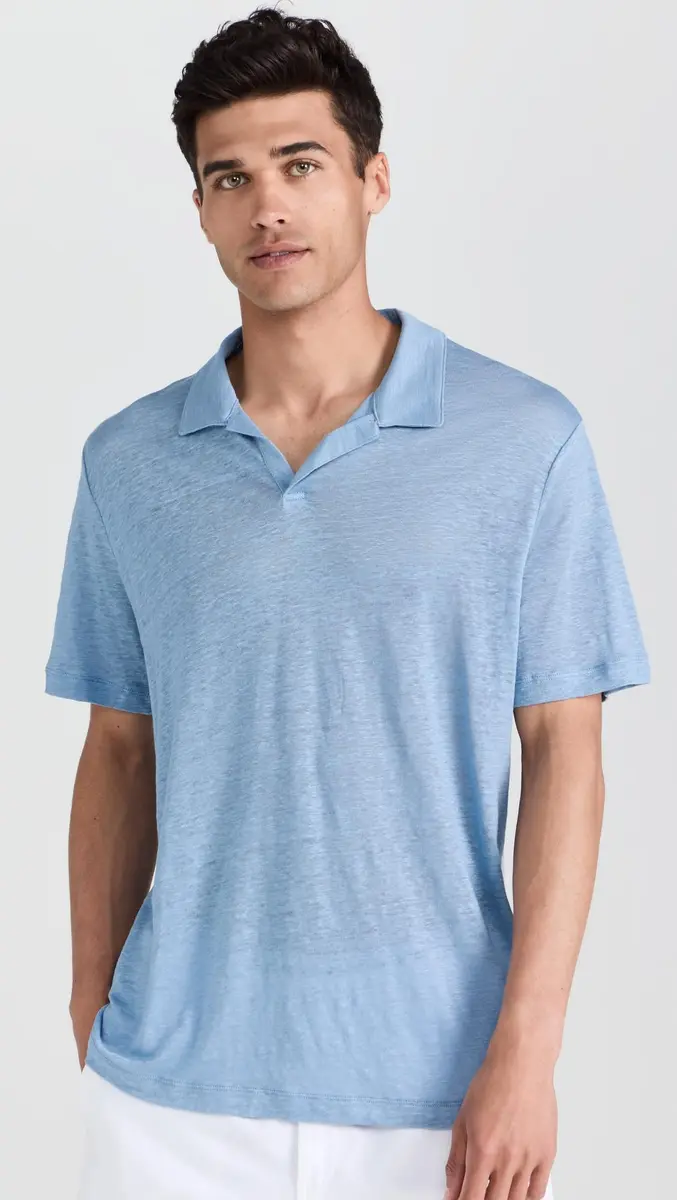 Onia Shaun Linen Polo XXL | Lightweight 100% Linen for Warm Weather - view 2