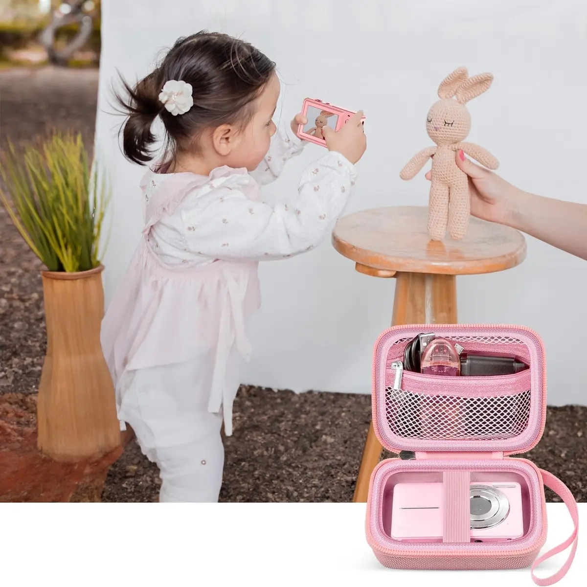 ALKOO Pink Digital Camera Case for Compact Cameras | Fits 5.25x3.75x2.5 Inches - view 7