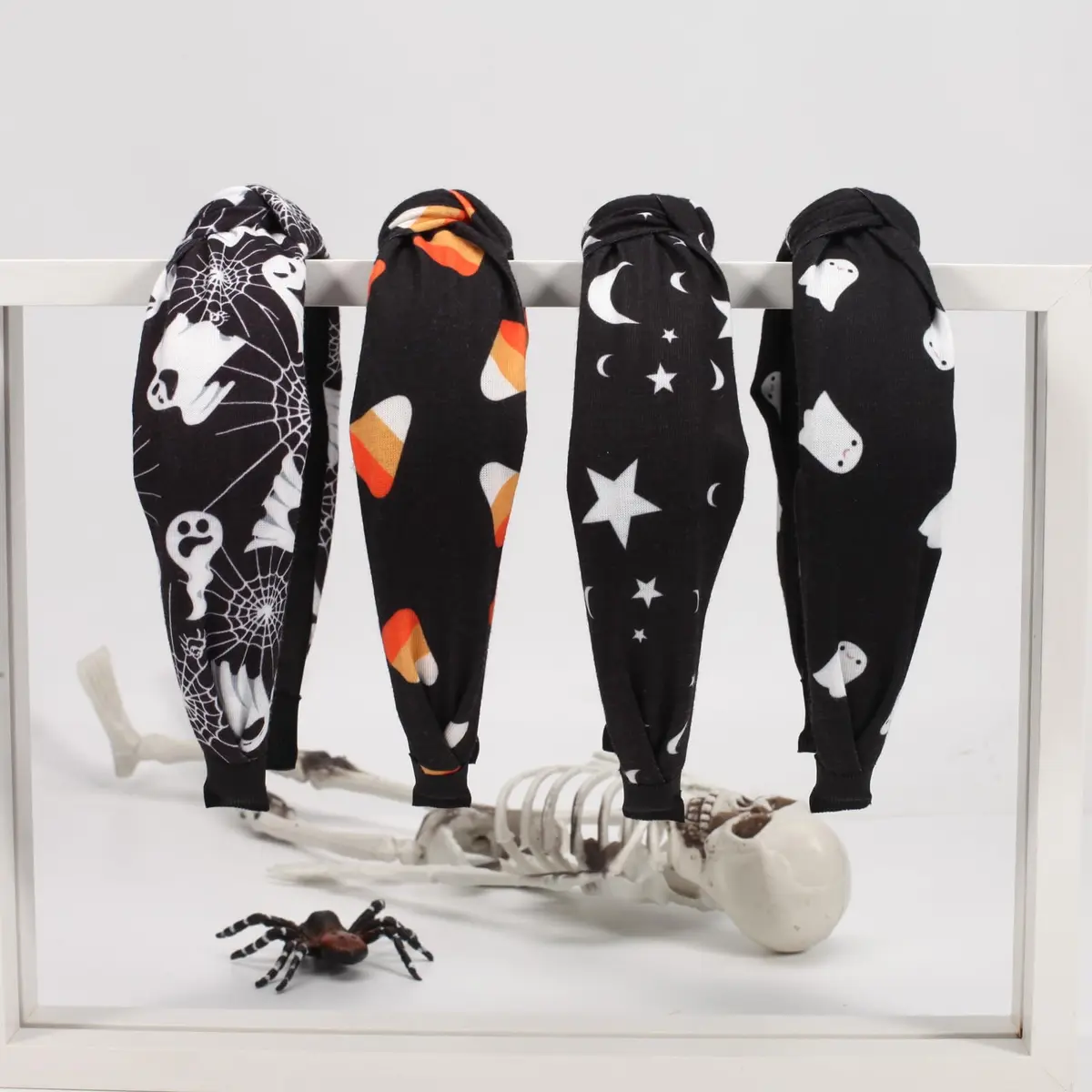 Ardorchid Halloween Headbands for Women Girls | 4-Pack Elastic Fabric Hairbands - view 8