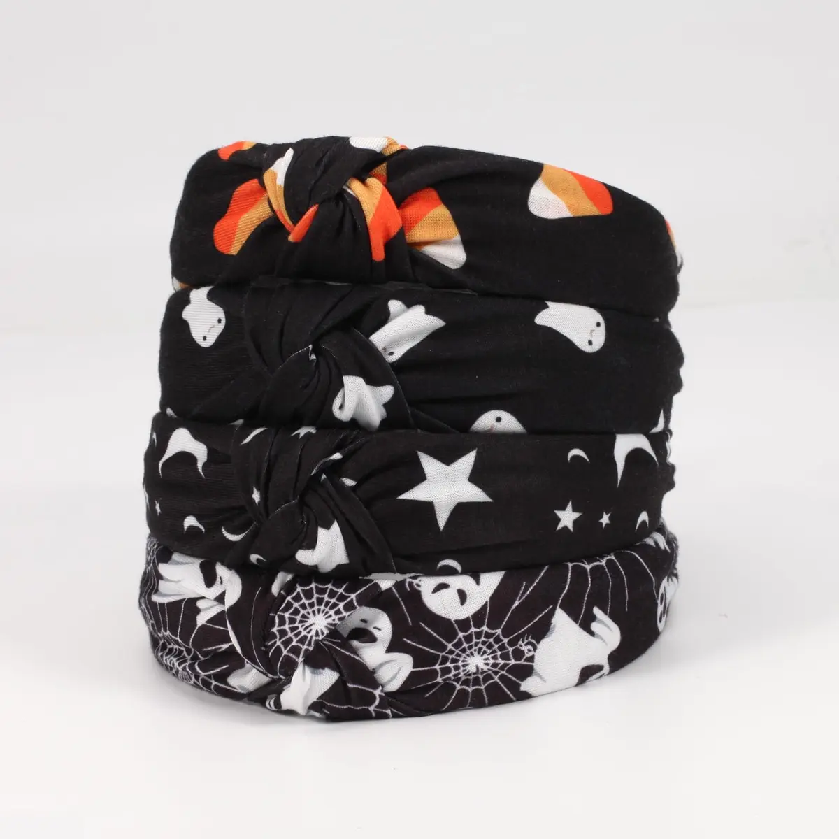 Ardorchid Halloween Headbands for Women Girls | 4-Pack Elastic Fabric Hairbands - view 9