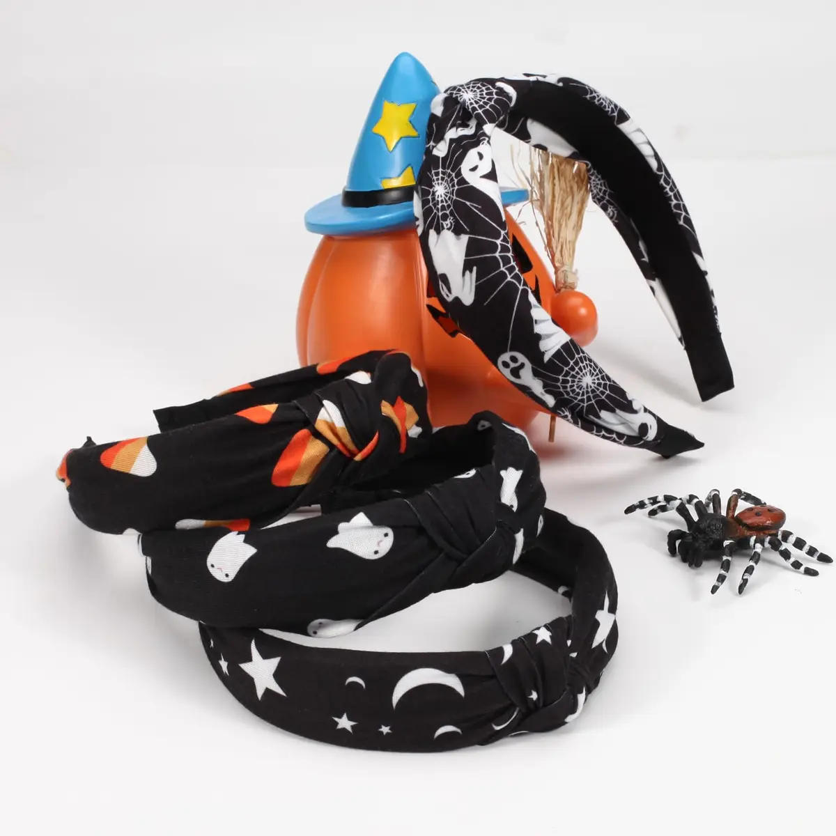 Ardorchid Halloween Headbands for Women Girls | 4-Pack Elastic Fabric Hairbands - view 4
